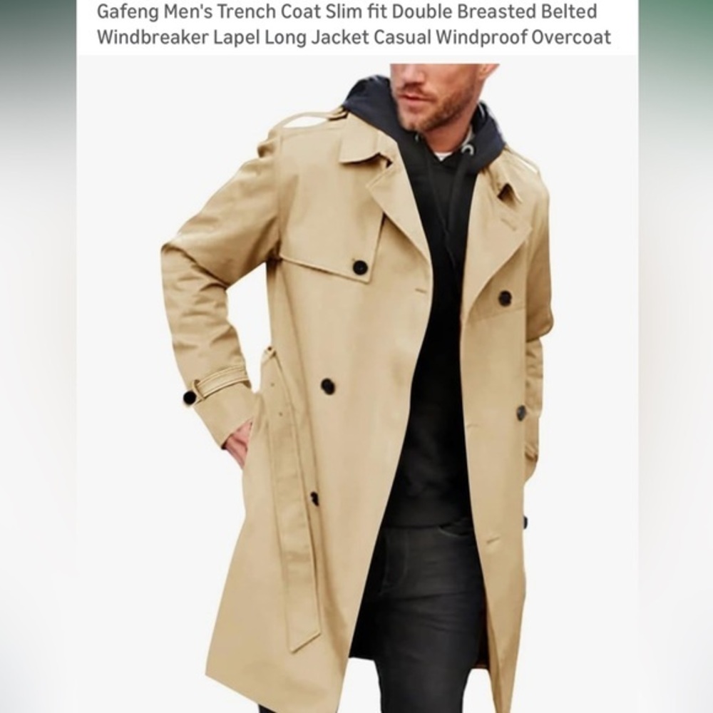Men's Tan Trench Coat